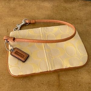 Yellow Coach wristlet like new
